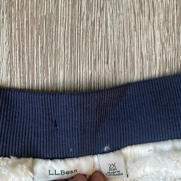 New nwt LL Bean 1912 Sherpa Lined Lounge Sweat Pants xxl Blue Jogger Fleece - Picture 2 of 6